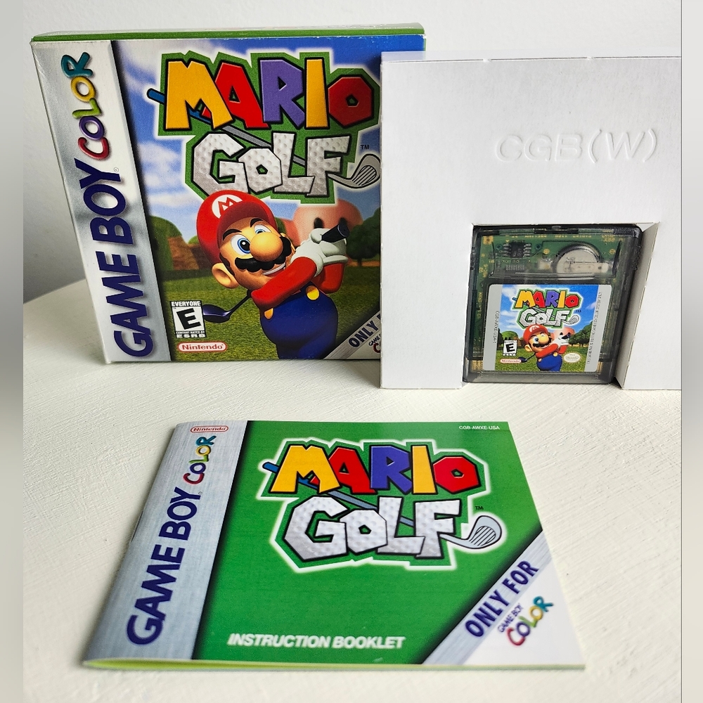 Vintage 1998 Nintendo Game Boy Color "Mario Golf" Game Box Manual